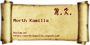 Morth Kamilla névjegykártya